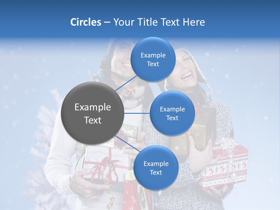 Fun Caucasian Gifts PowerPoint Template