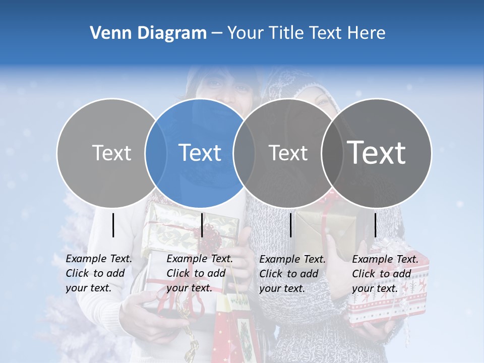 Fun Caucasian Gifts PowerPoint Template
