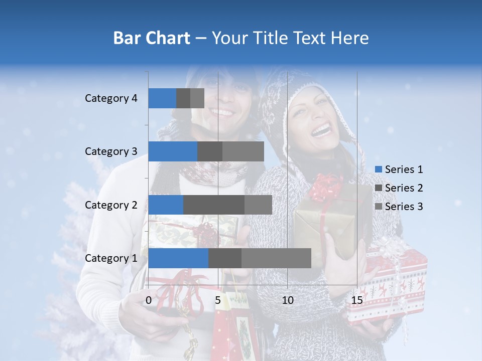 Fun Caucasian Gifts PowerPoint Template