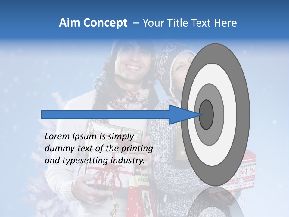 Fun Caucasian Gifts PowerPoint Template