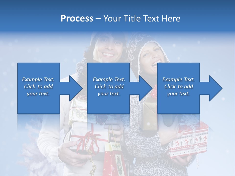Fun Caucasian Gifts PowerPoint Template