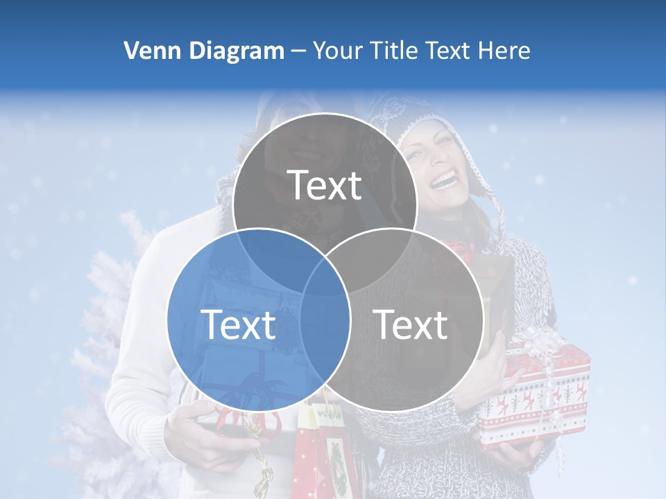 Fun Caucasian Gifts PowerPoint Template