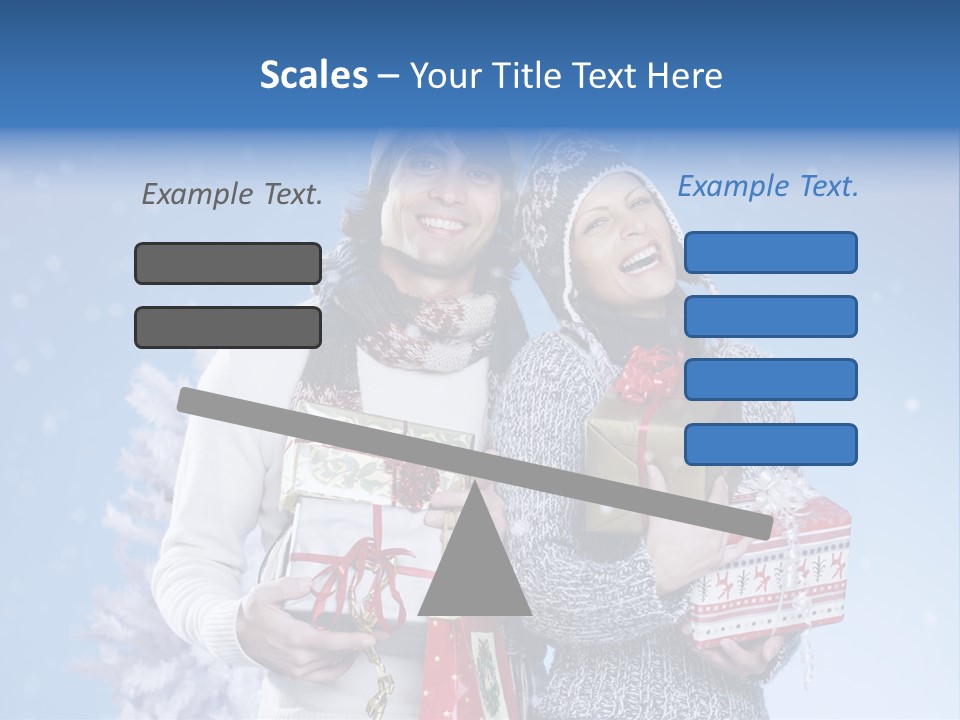 Fun Caucasian Gifts PowerPoint Template