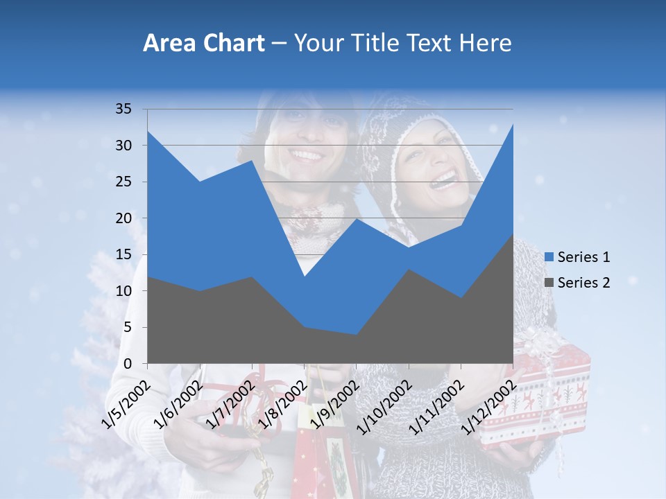 Fun Caucasian Gifts PowerPoint Template