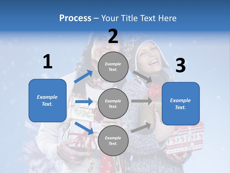 Fun Caucasian Gifts PowerPoint Template