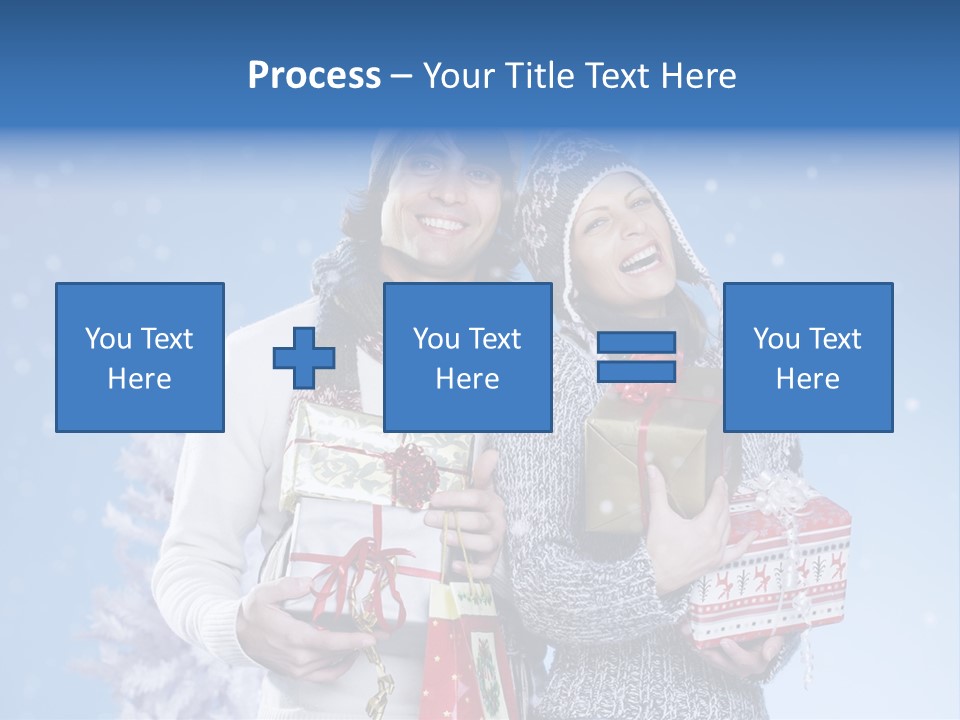 Fun Caucasian Gifts PowerPoint Template