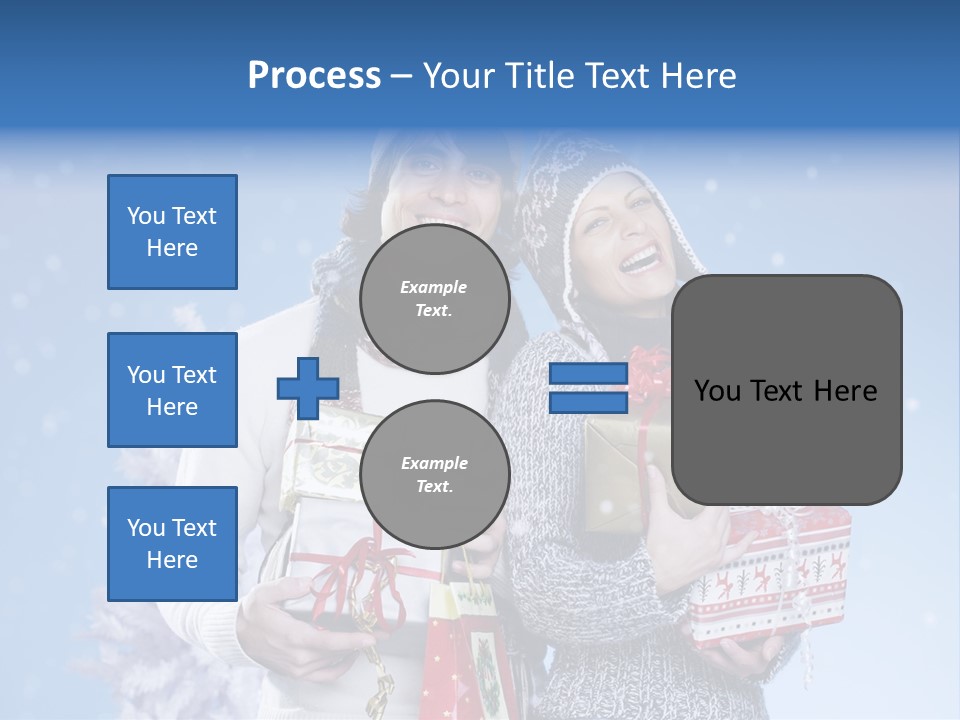 Fun Caucasian Gifts PowerPoint Template
