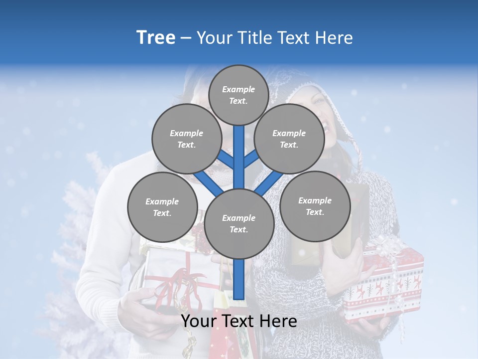 Fun Caucasian Gifts PowerPoint Template