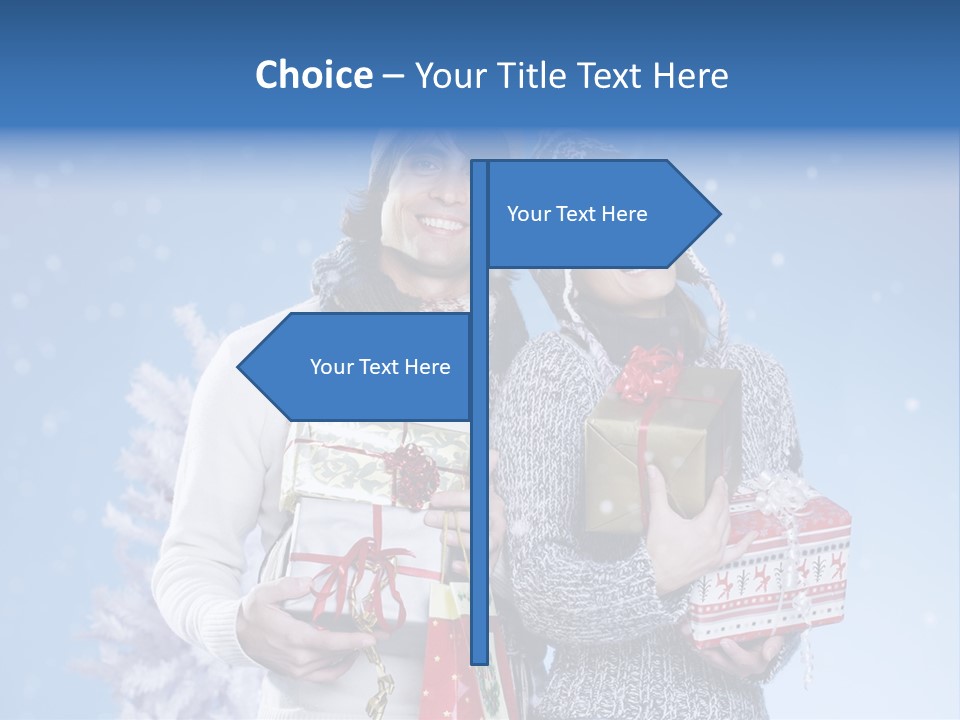 Fun Caucasian Gifts PowerPoint Template