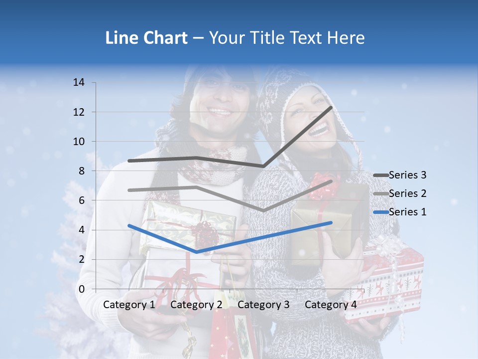 Fun Caucasian Gifts PowerPoint Template