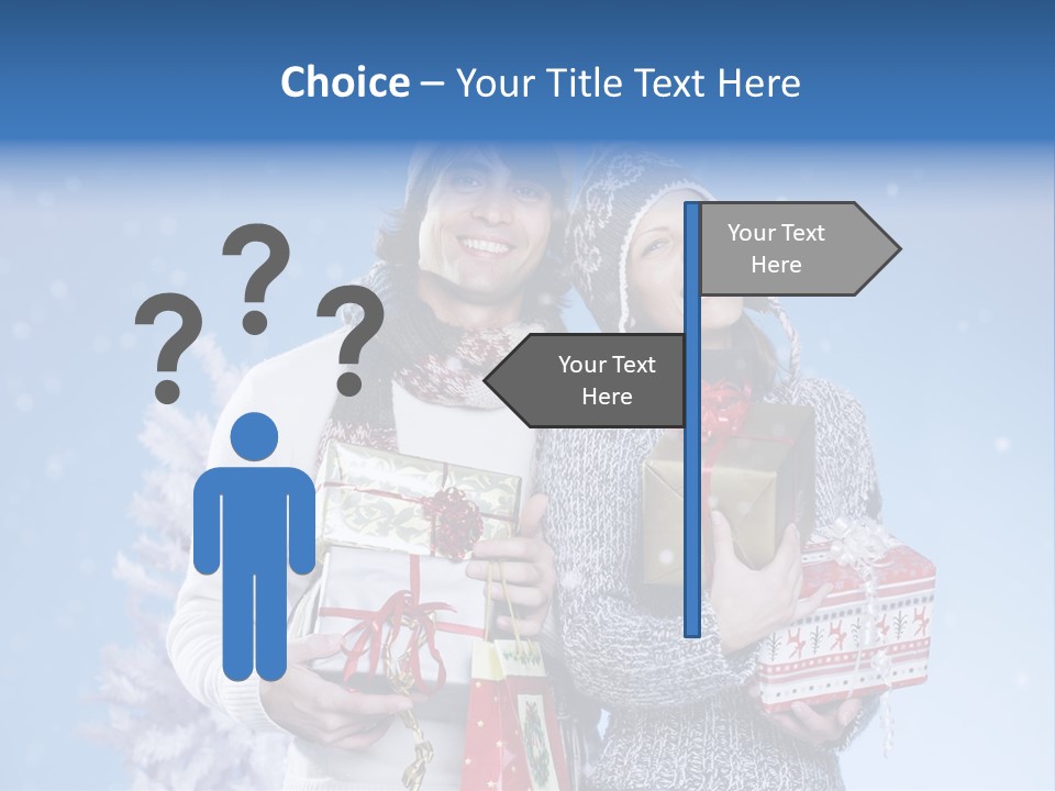 Fun Caucasian Gifts PowerPoint Template