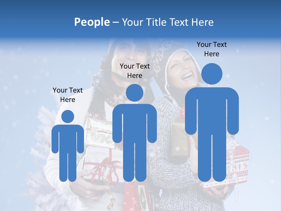 Fun Caucasian Gifts PowerPoint Template