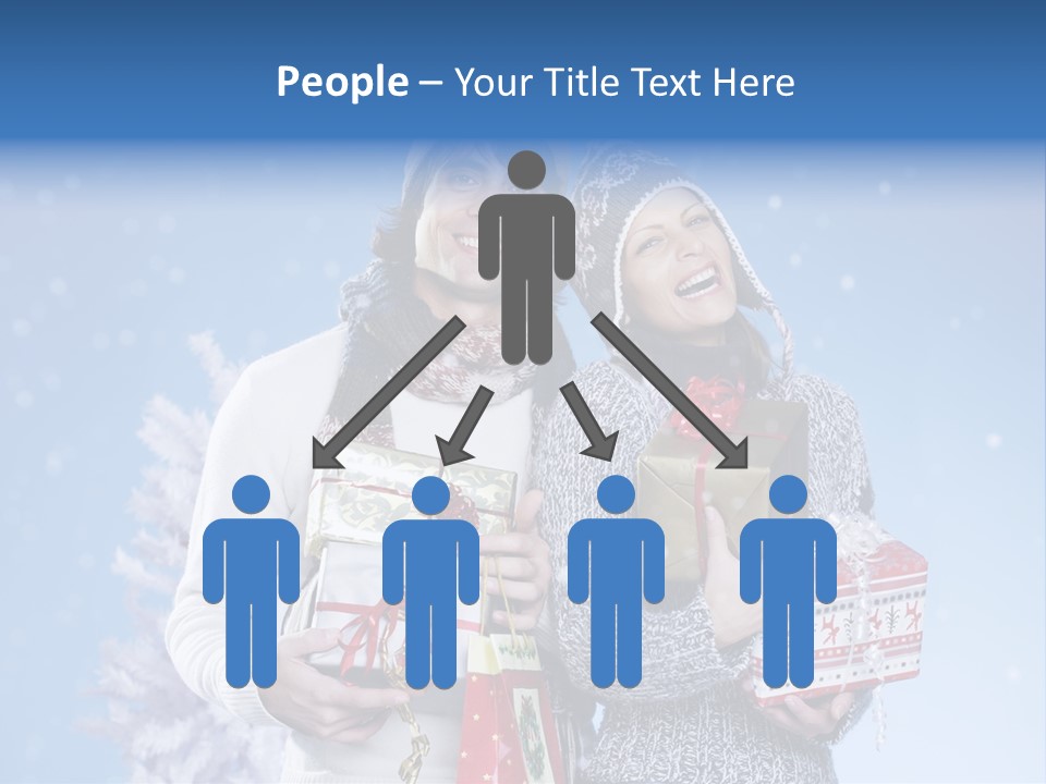 Fun Caucasian Gifts PowerPoint Template