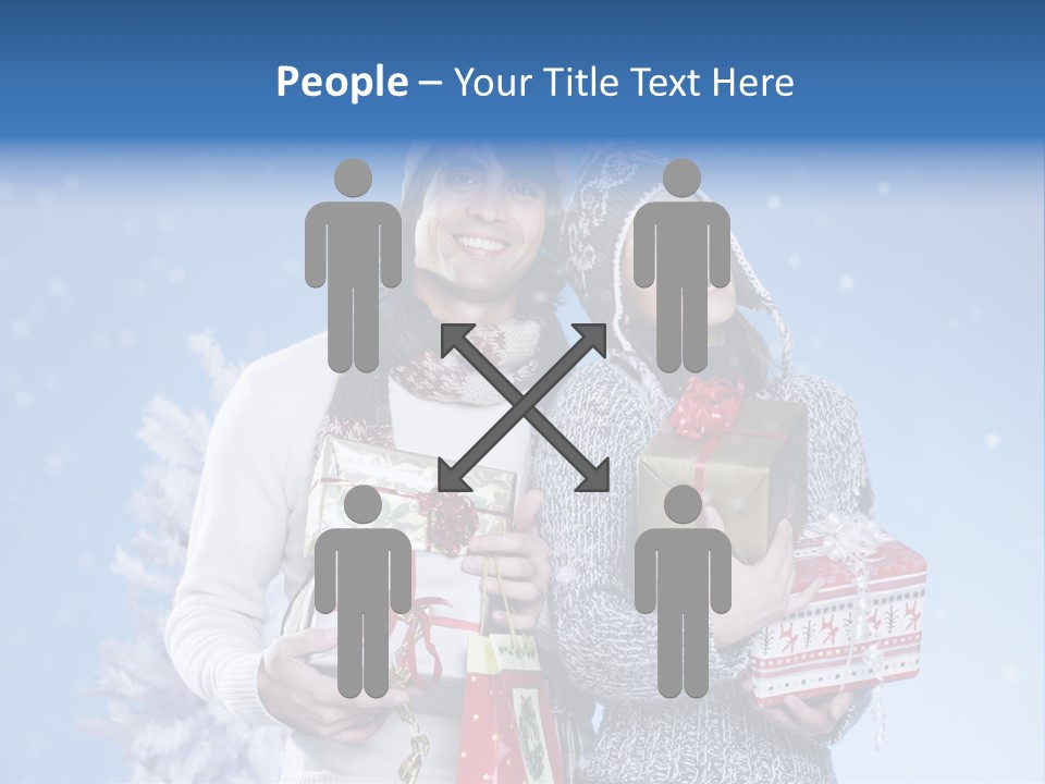 Fun Caucasian Gifts PowerPoint Template