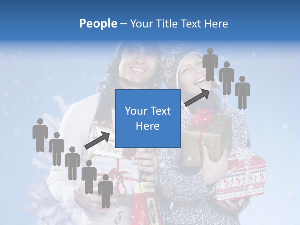Fun Caucasian Gifts PowerPoint Template