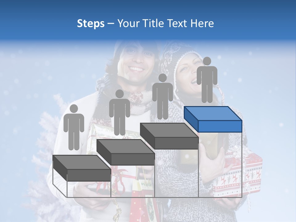 Fun Caucasian Gifts PowerPoint Template