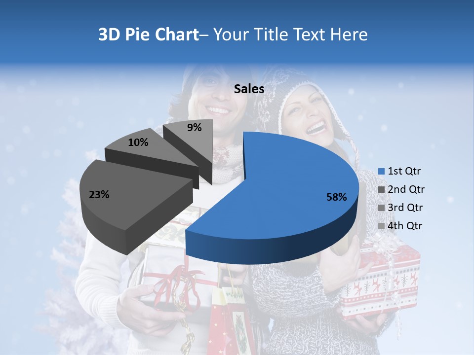 Fun Caucasian Gifts PowerPoint Template