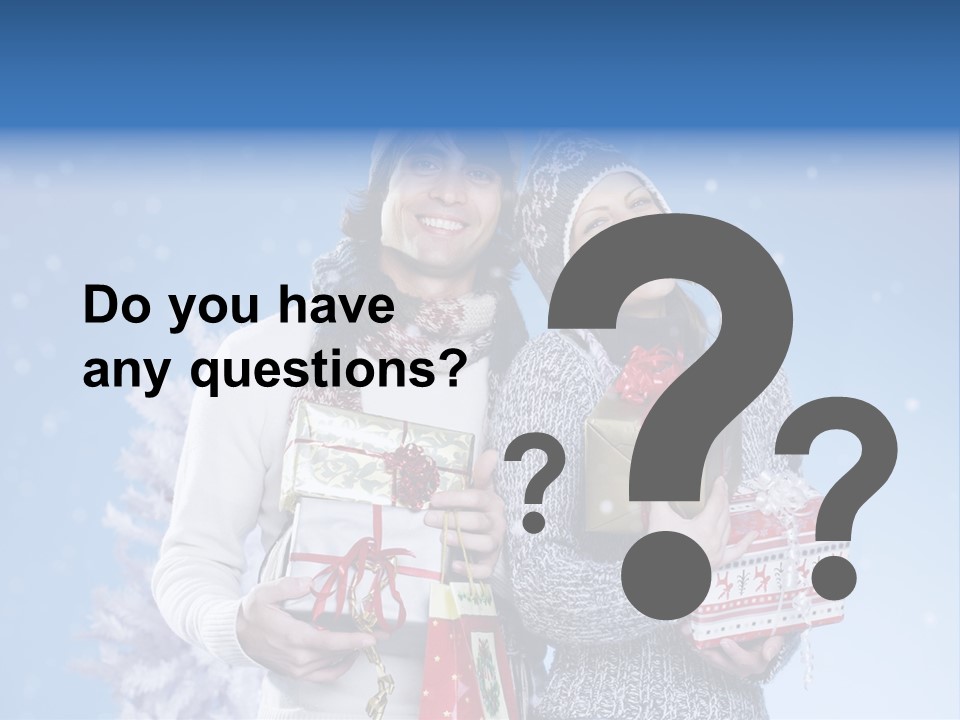 Fun Caucasian Gifts PowerPoint Template