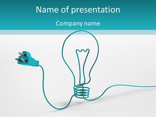 Connector Cable Closeup PowerPoint Template