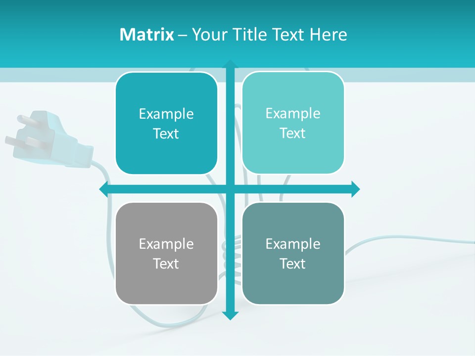 Connector Cable Closeup PowerPoint Template