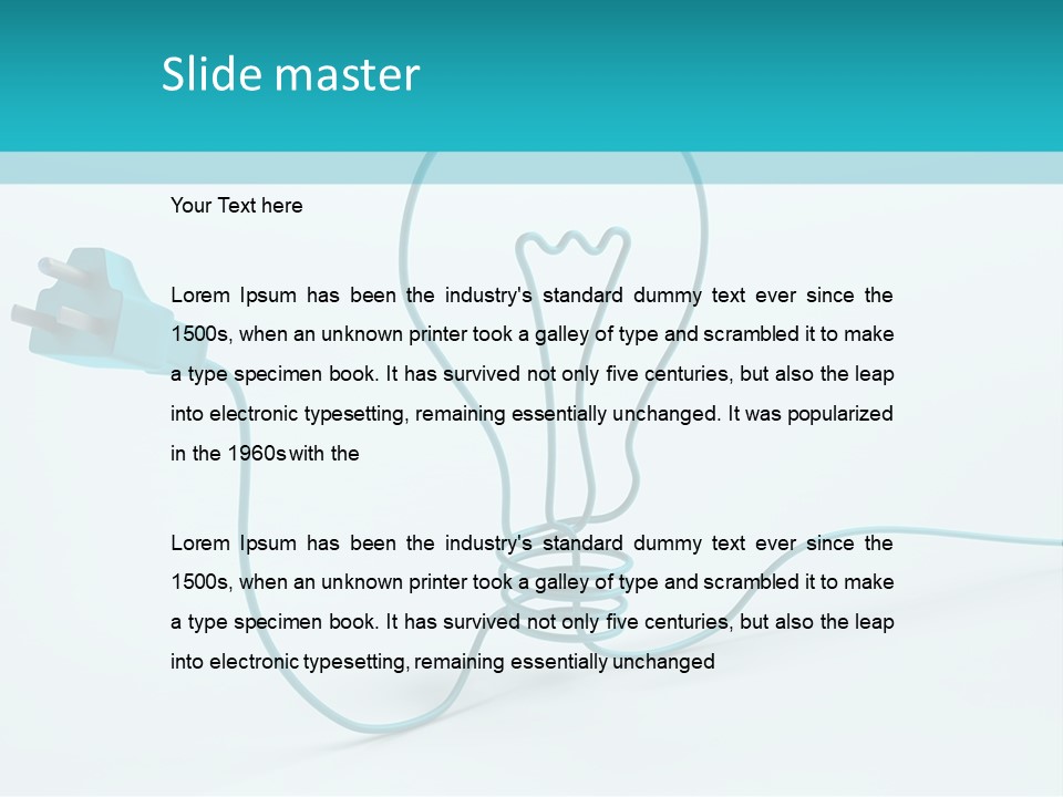 Connector Cable Closeup PowerPoint Template