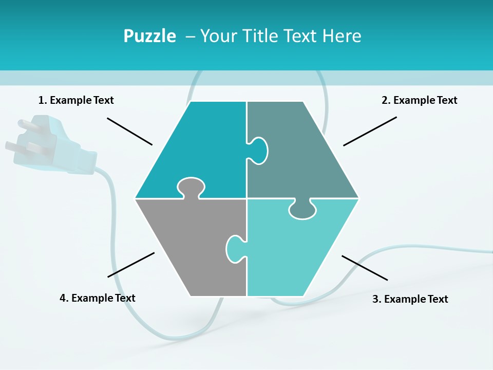 Connector Cable Closeup PowerPoint Template