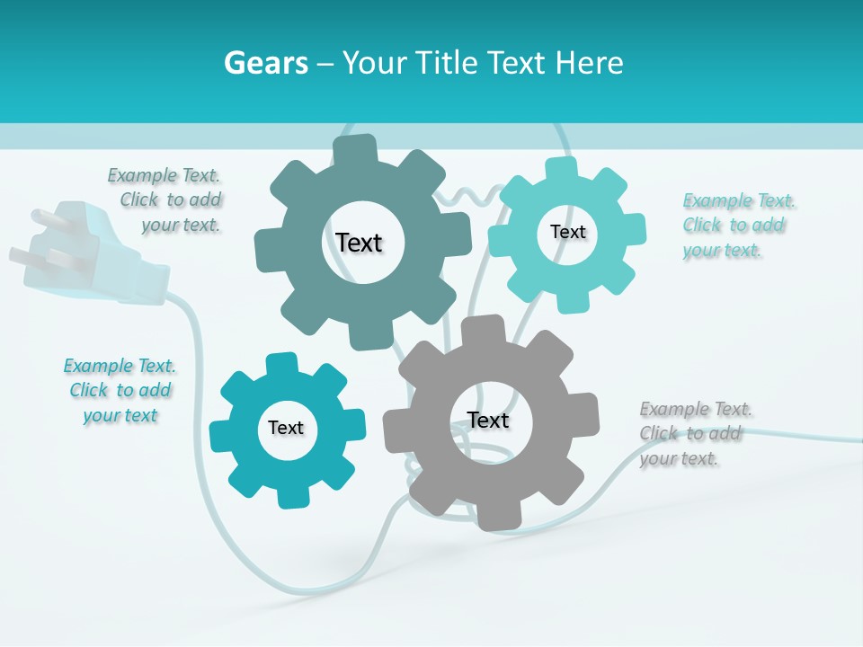 Connector Cable Closeup PowerPoint Template