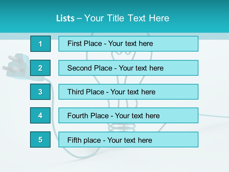 Connector Cable Closeup PowerPoint Template