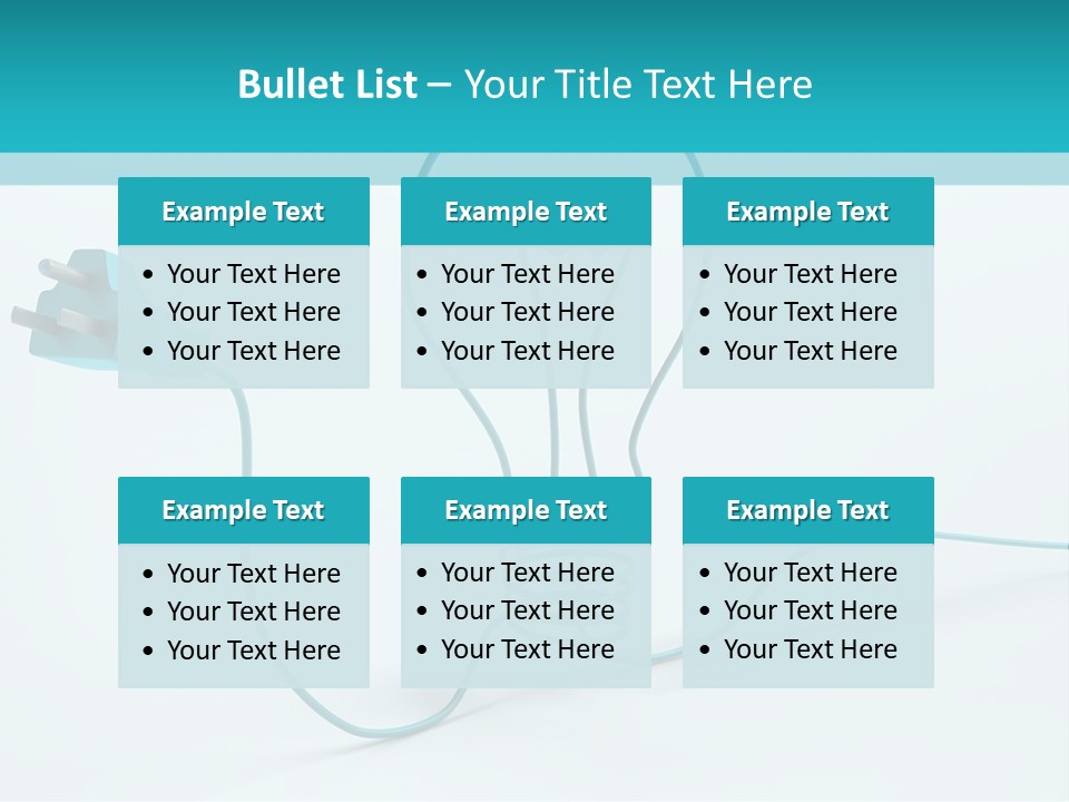 Connector Cable Closeup PowerPoint Template