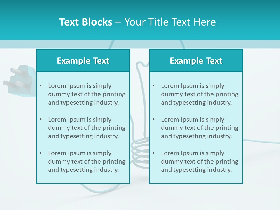 Connector Cable Closeup PowerPoint Template