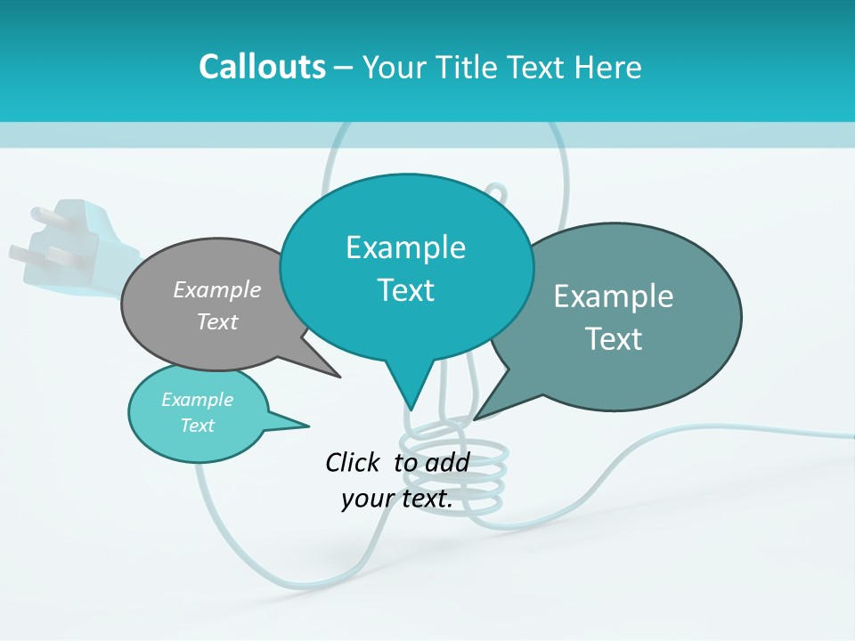 Connector Cable Closeup PowerPoint Template