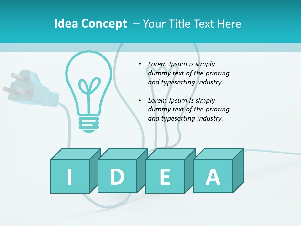 Connector Cable Closeup PowerPoint Template
