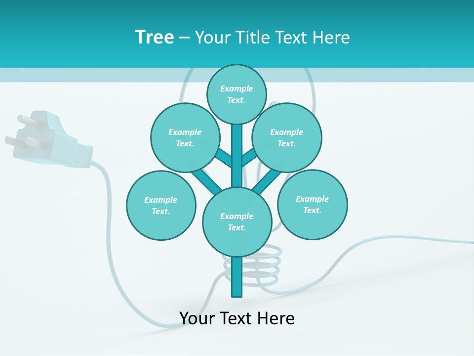 Connector Cable Closeup PowerPoint Template