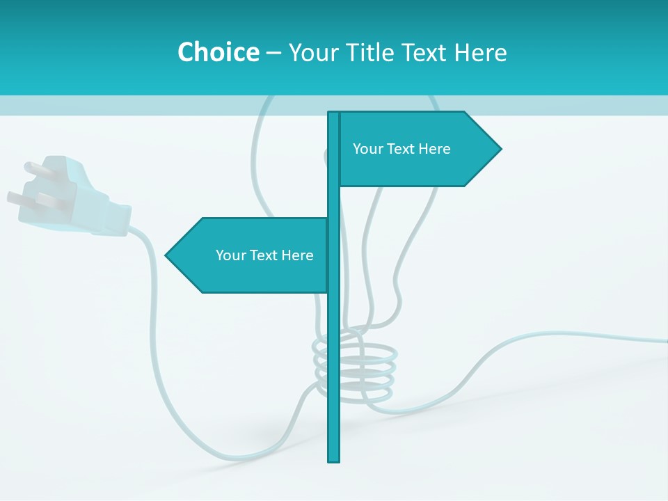 Connector Cable Closeup PowerPoint Template