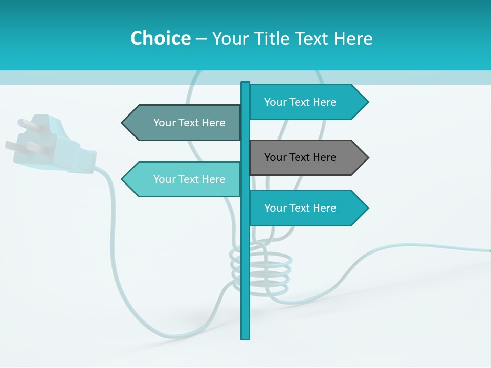 Connector Cable Closeup PowerPoint Template