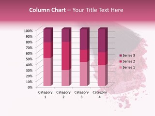 A Pink Makeup Brush On A White Background PowerPoint Template