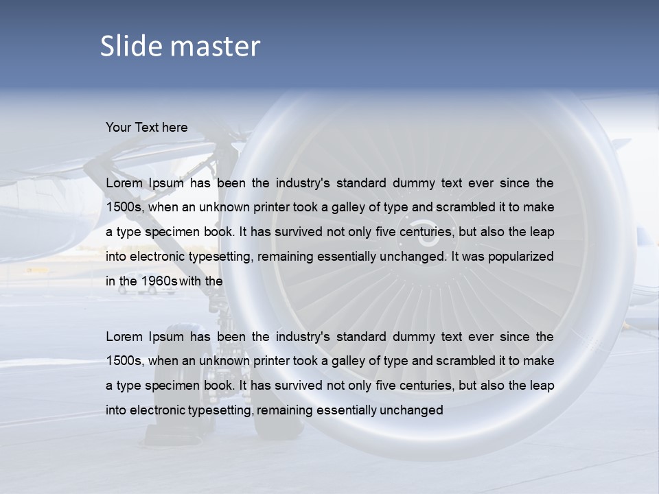 Jet Turbine Propeller PowerPoint Template