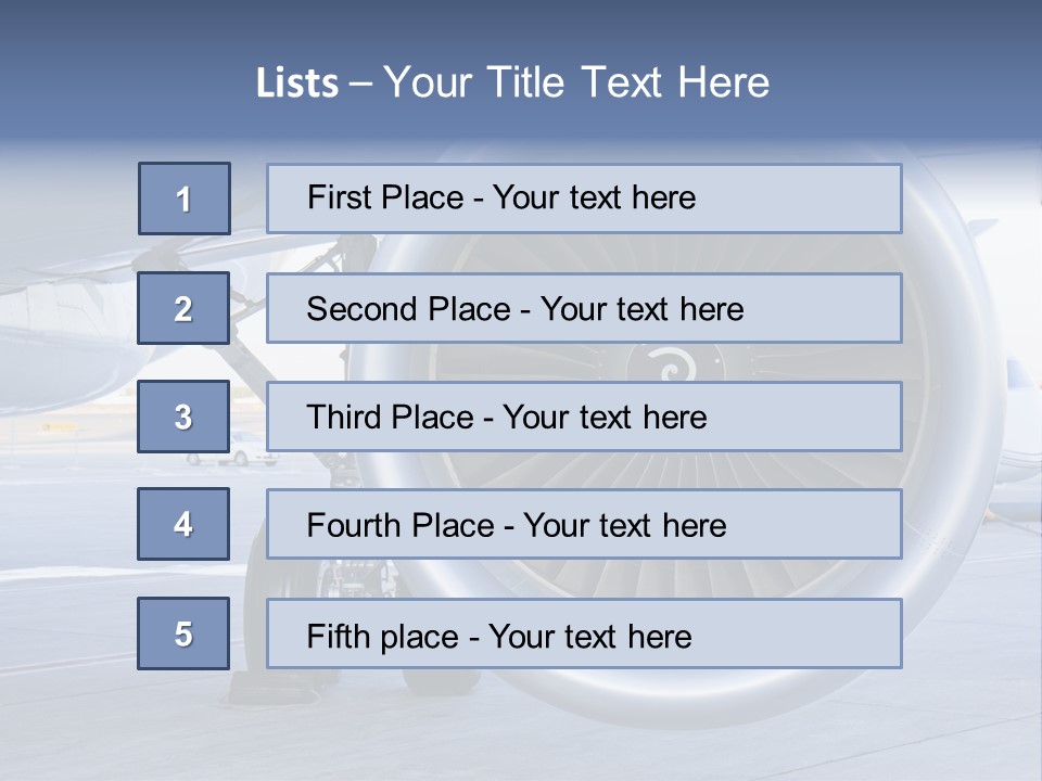 Jet Turbine Propeller PowerPoint Template