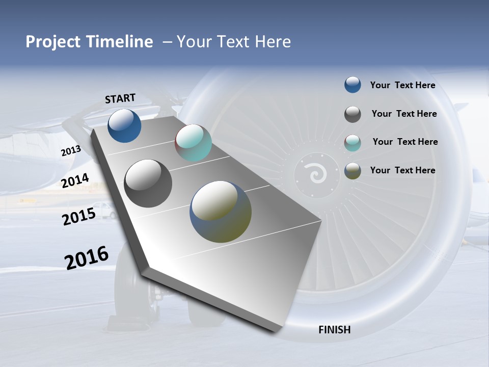 Jet Turbine Propeller PowerPoint Template