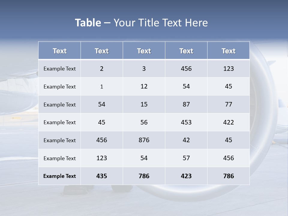 Jet Turbine Propeller PowerPoint Template