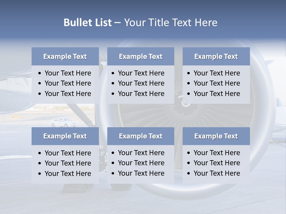Jet Turbine Propeller PowerPoint Template
