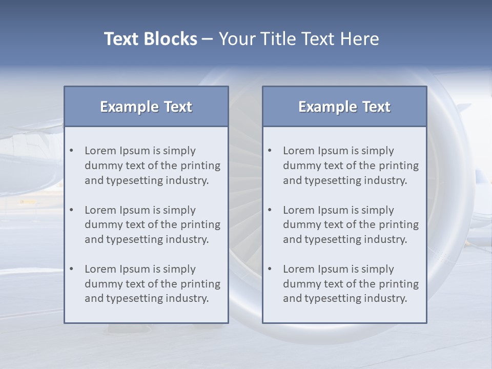 Jet Turbine Propeller PowerPoint Template