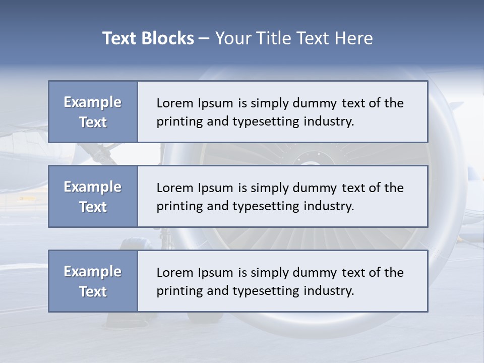 Jet Turbine Propeller PowerPoint Template
