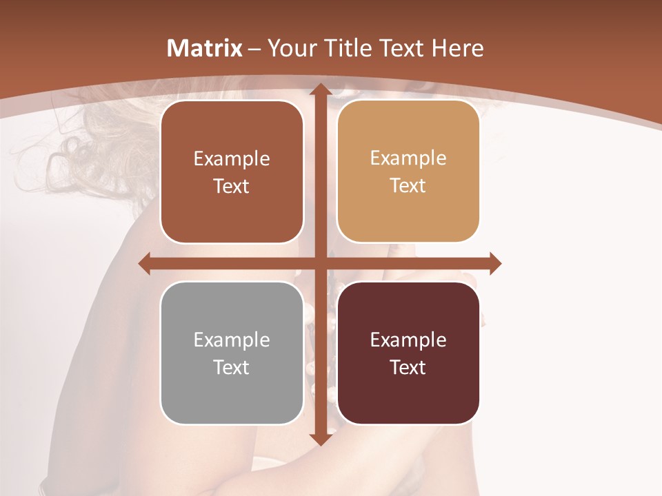 A Woman With Blond Hair Sitting At A Table PowerPoint Template