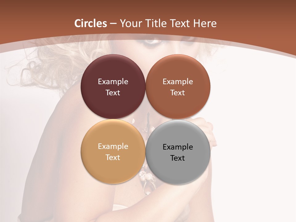 A Woman With Blond Hair Sitting At A Table PowerPoint Template