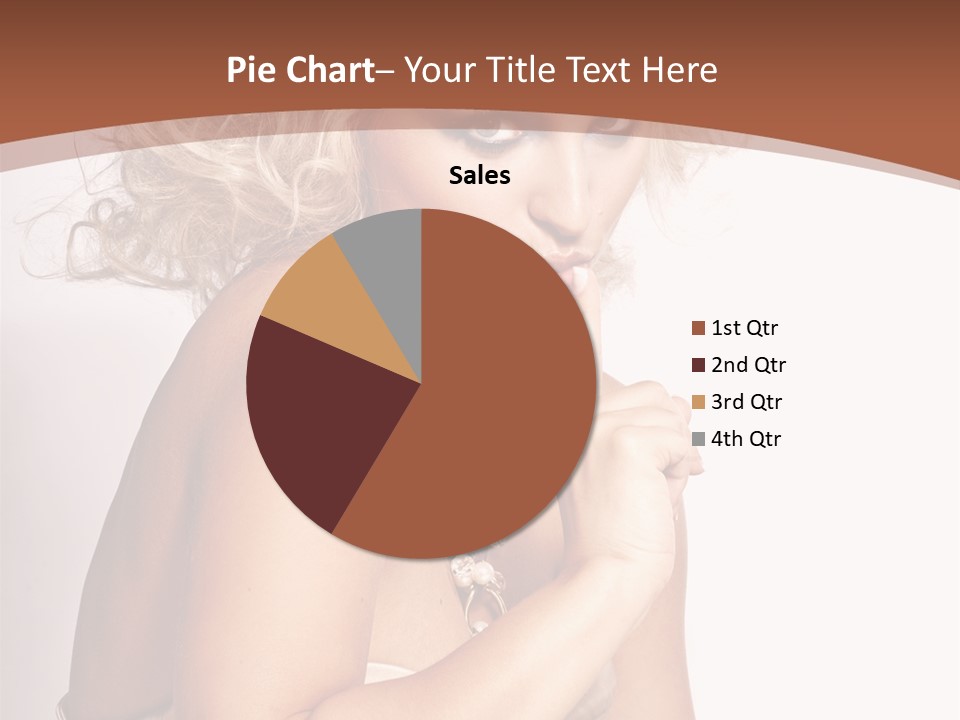 A Woman With Blond Hair Sitting At A Table PowerPoint Template