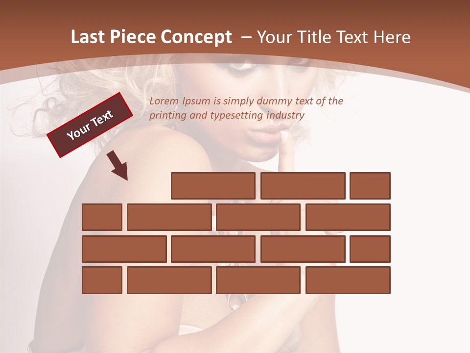 A Woman With Blond Hair Sitting At A Table PowerPoint Template