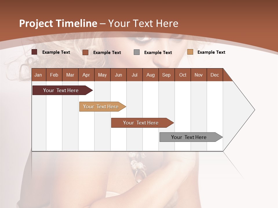 A Woman With Blond Hair Sitting At A Table PowerPoint Template