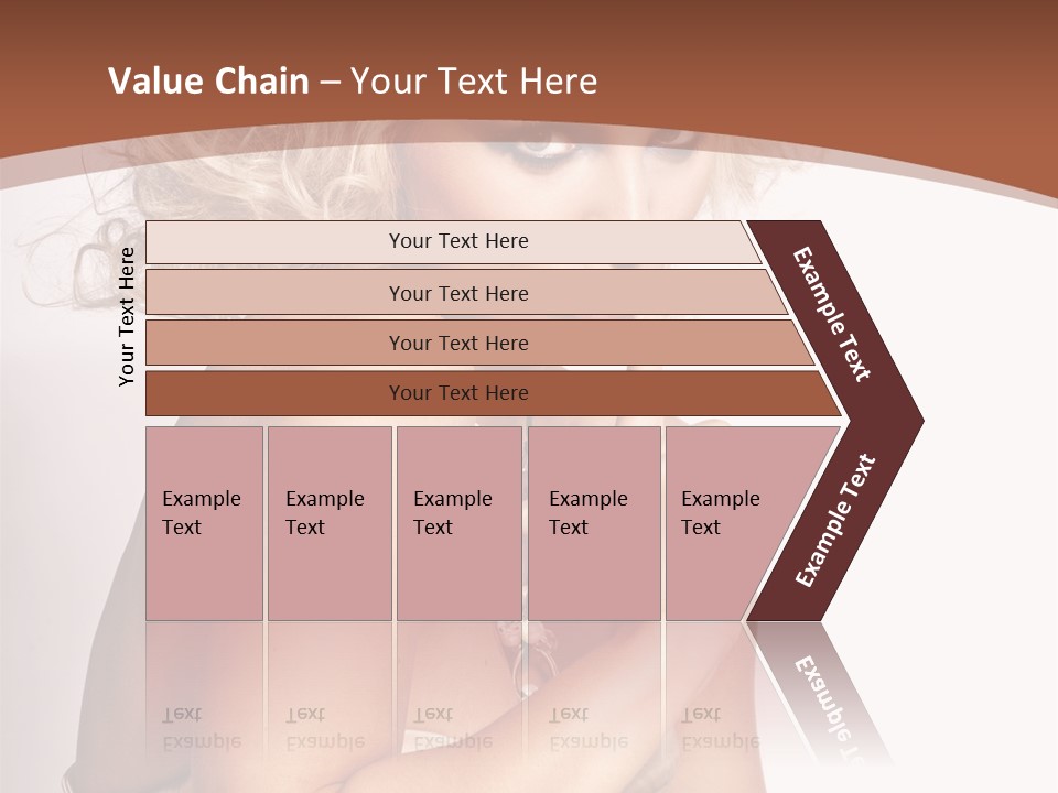 A Woman With Blond Hair Sitting At A Table PowerPoint Template