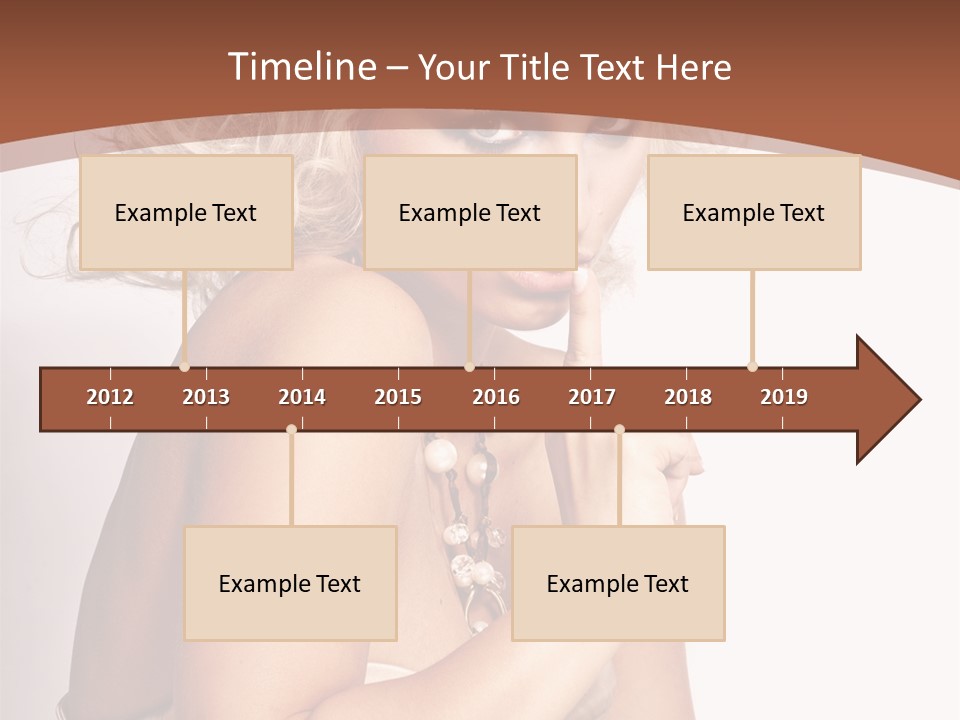A Woman With Blond Hair Sitting At A Table PowerPoint Template
